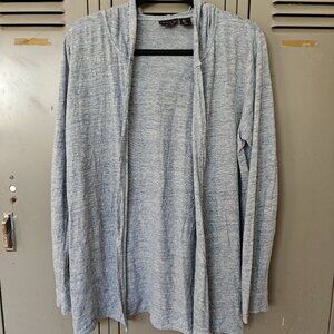 Tahari hooded linen cardigan